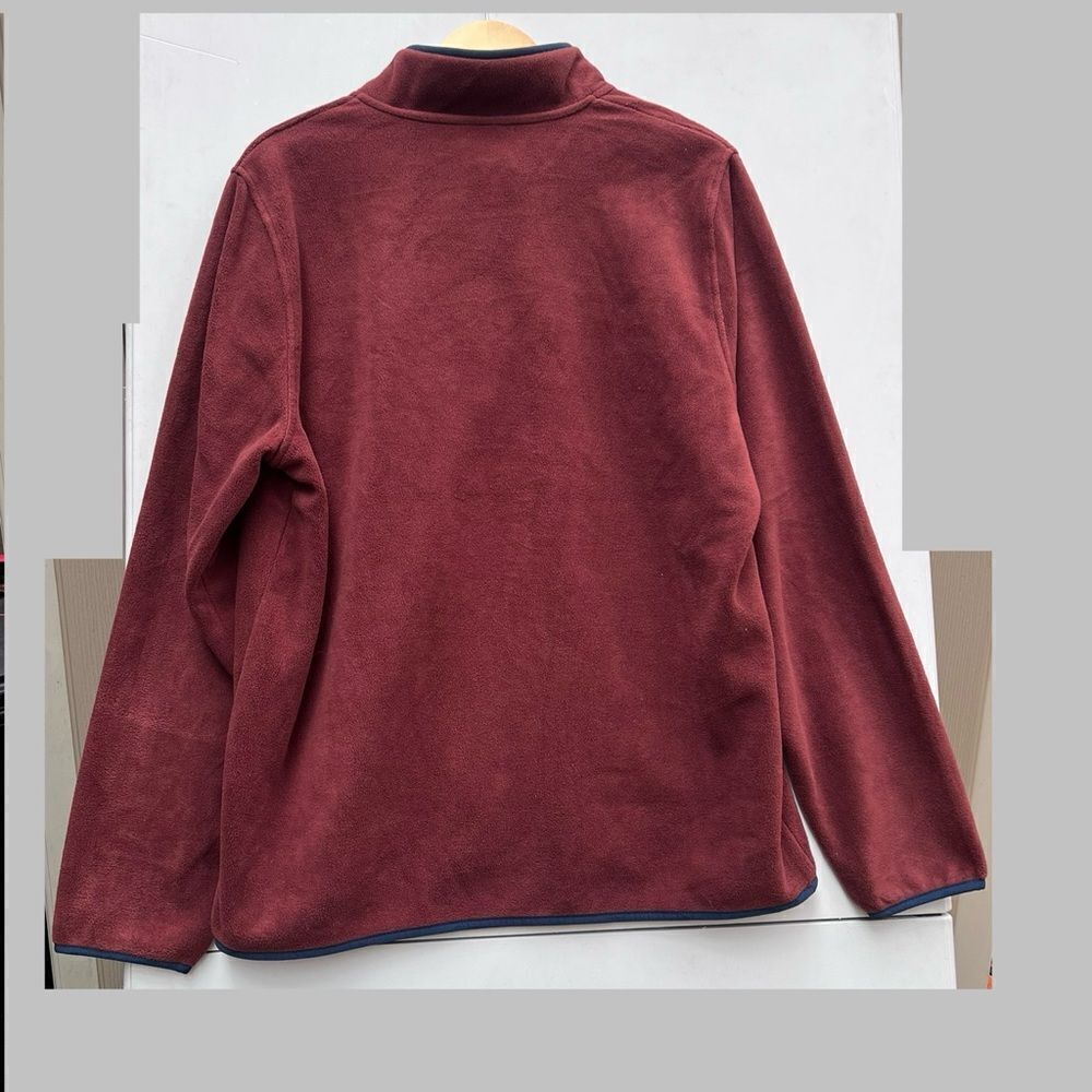 32 Degrees Men’s Long Sleeve Quarter Snap Pullover, Red/Blue Large - Picture 2 of 6